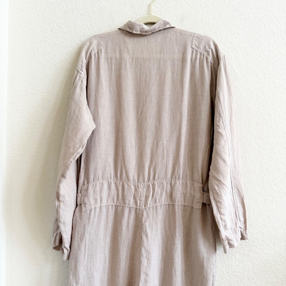 Matteo Los Angeles Linen Flight Suit Jumpsuit XS Dusty Rose Utility Boiler Suit - Picture 14 of 16
